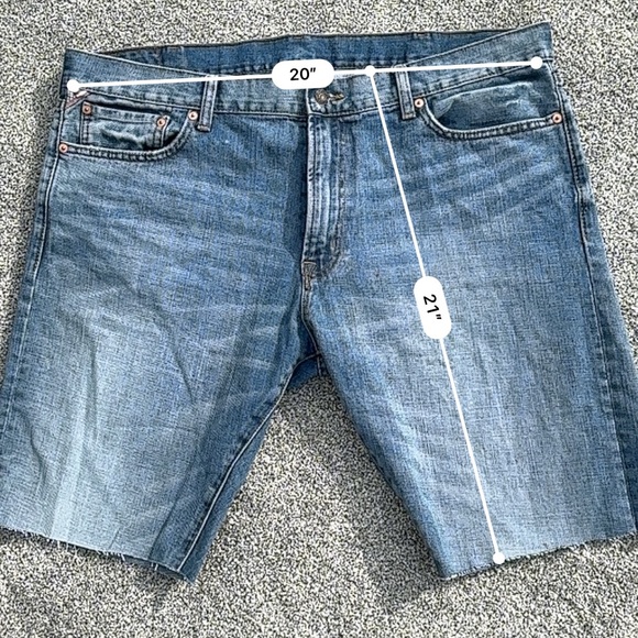 RALPH LAUREN Demin and Supply Homemade Jorts Jean Shorts Distressed - Size 40 - Picture 9 of 11